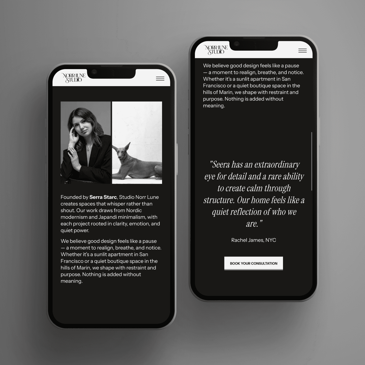 Semi custom website themes mockup 