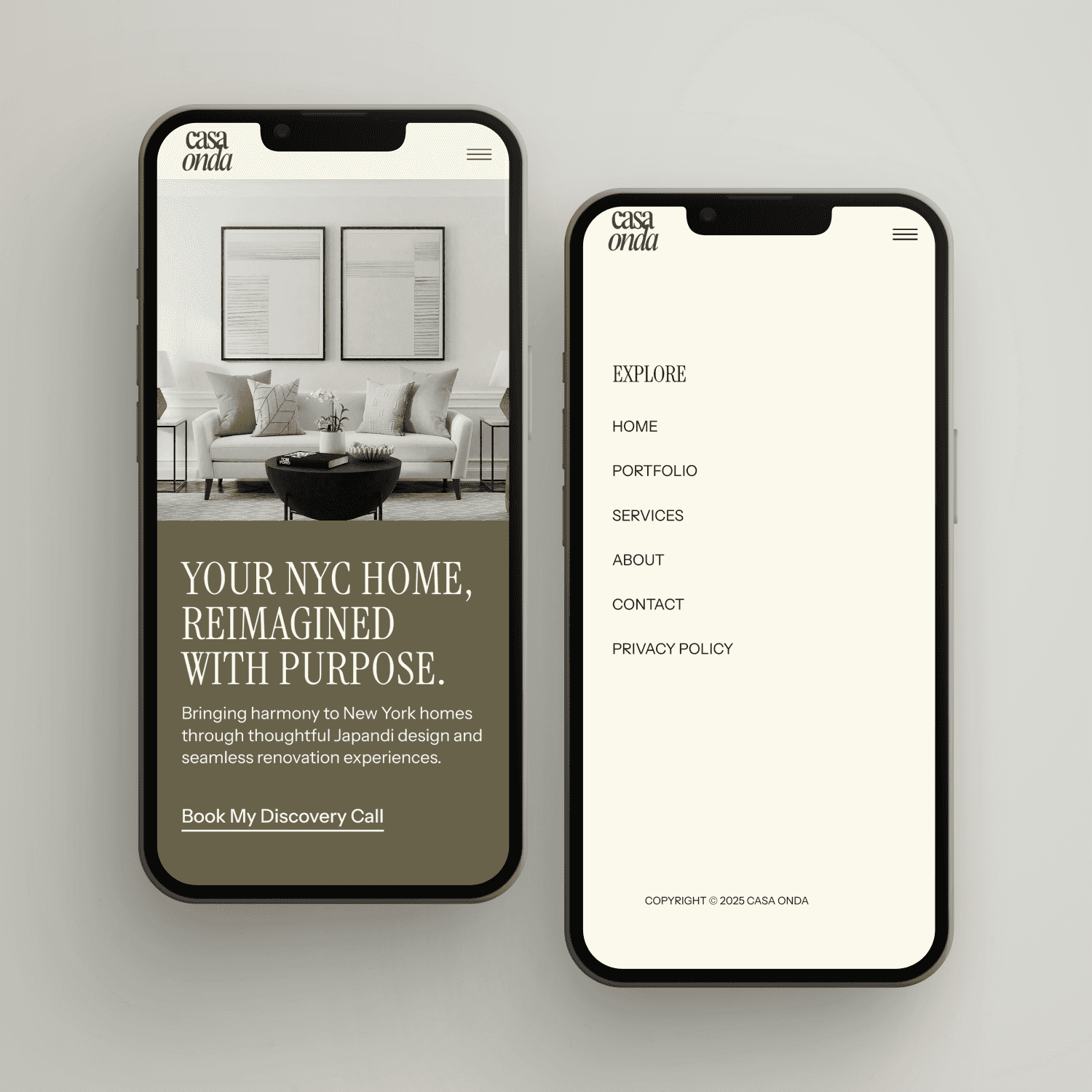 Semi custom website themes mockup 