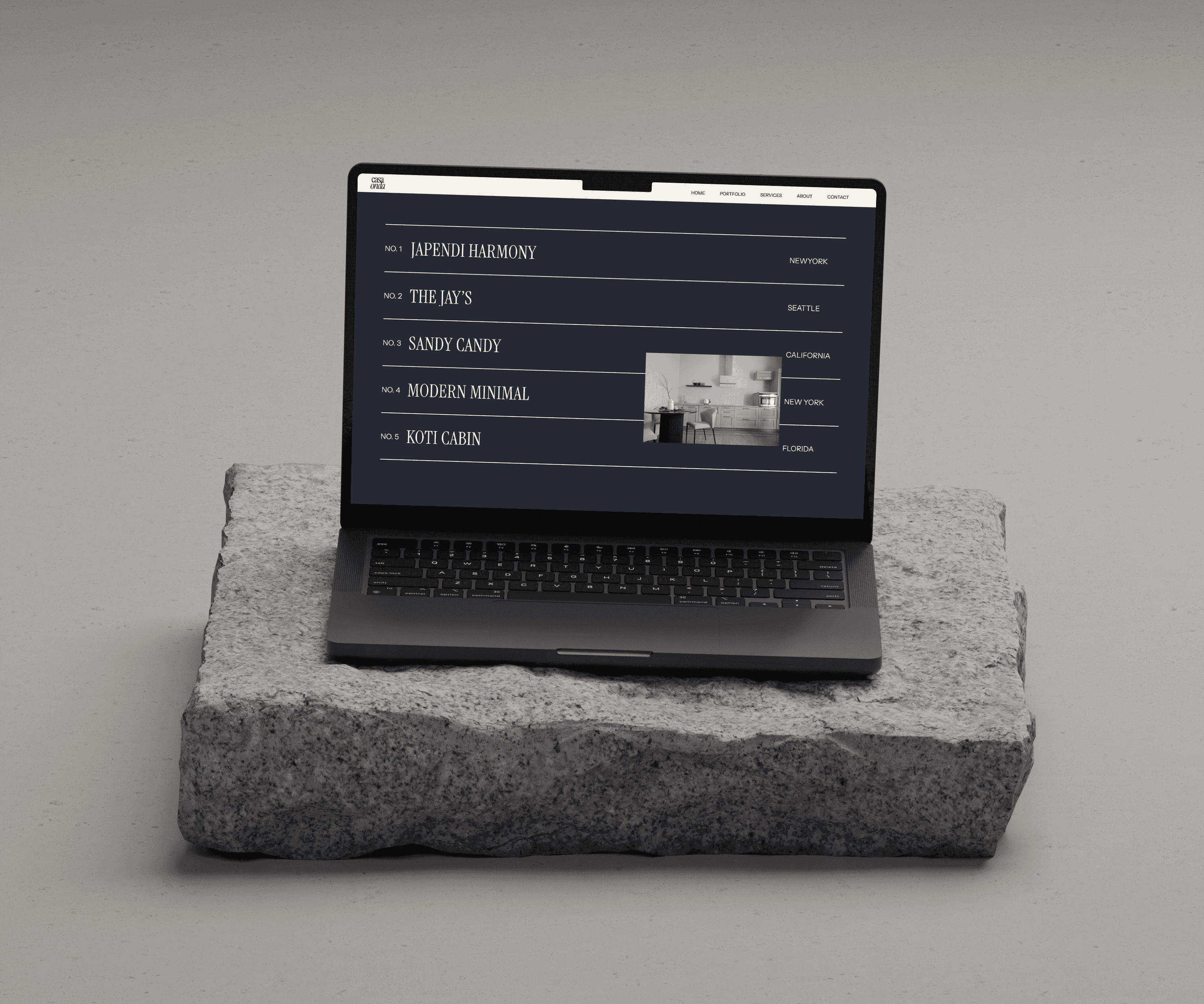 Semi custom website themes mockup 