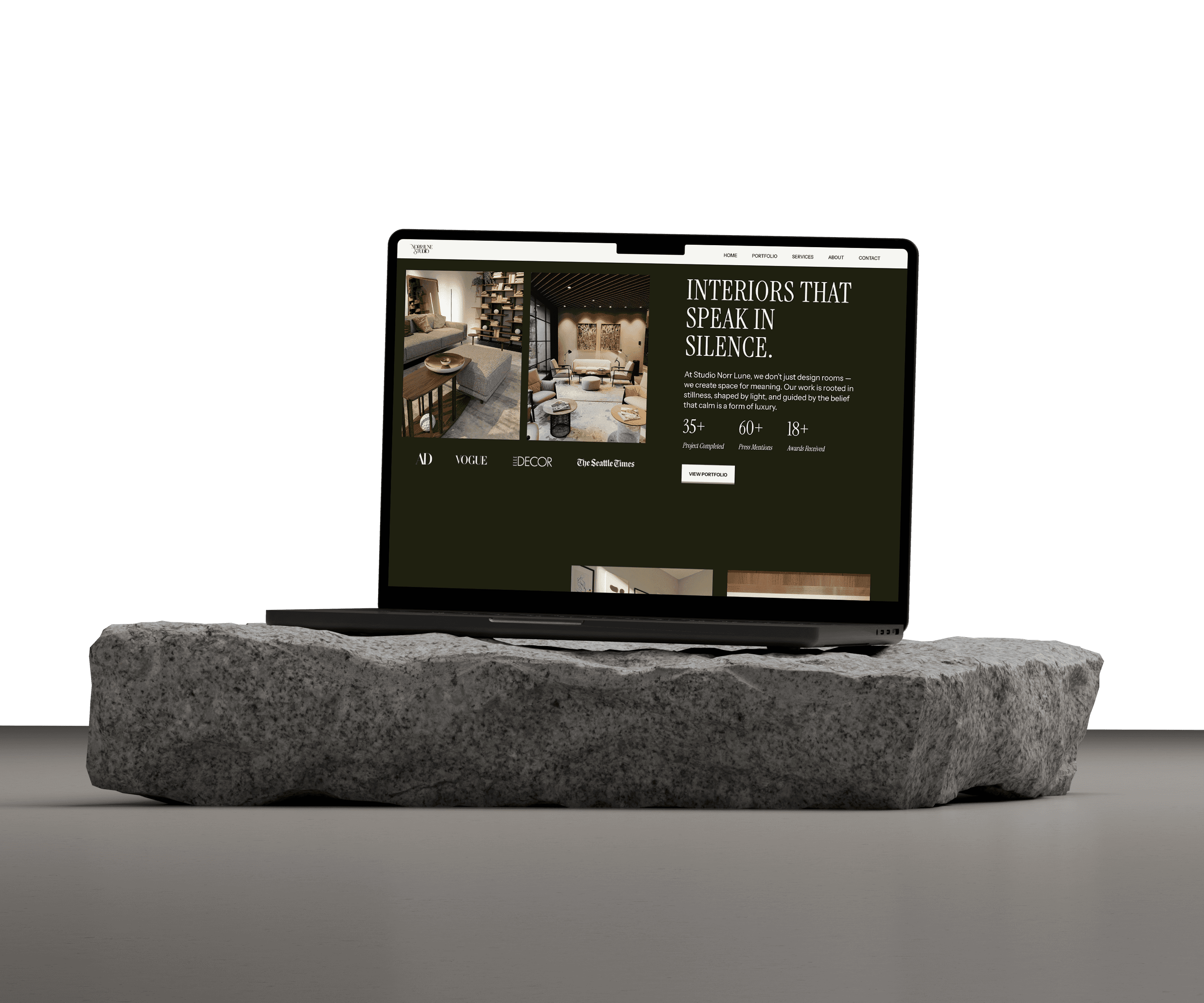 Semi custom website themes mockup 