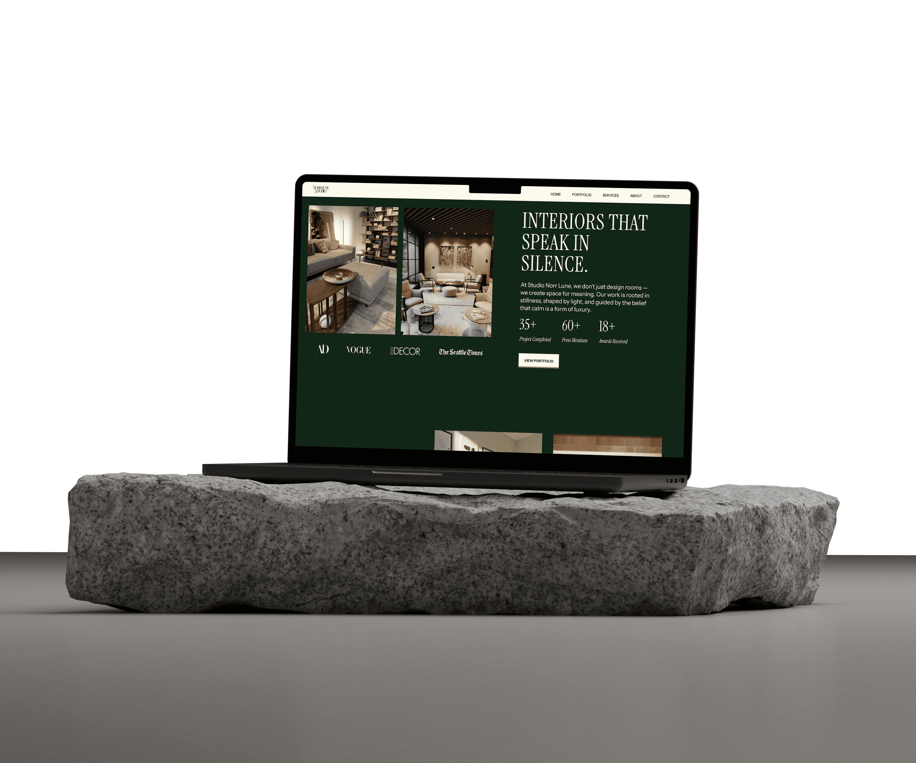 Semi custom website themes mockup 