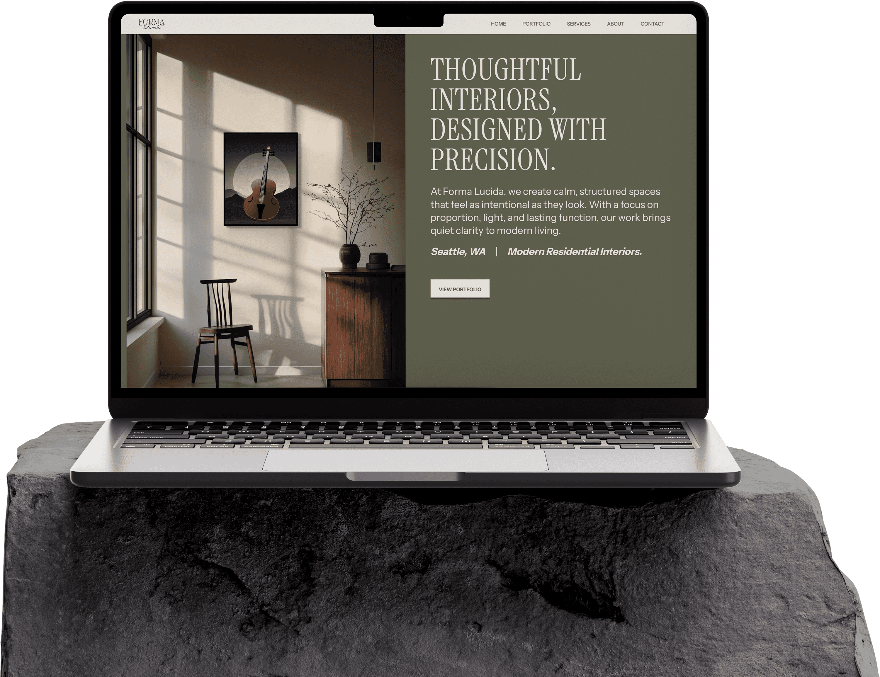 Semi custom website themes mockup 