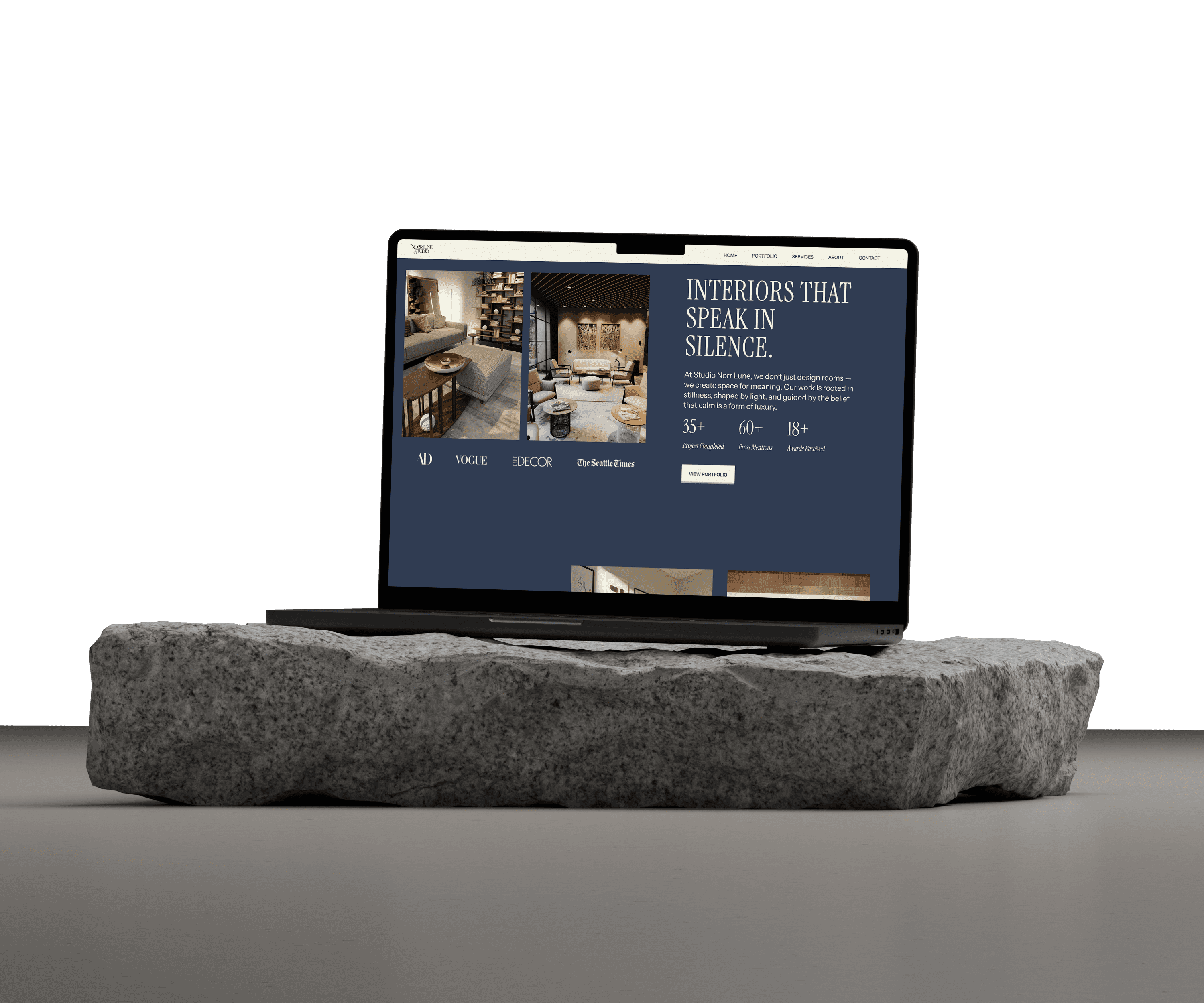 Semi custom website themes mockup 