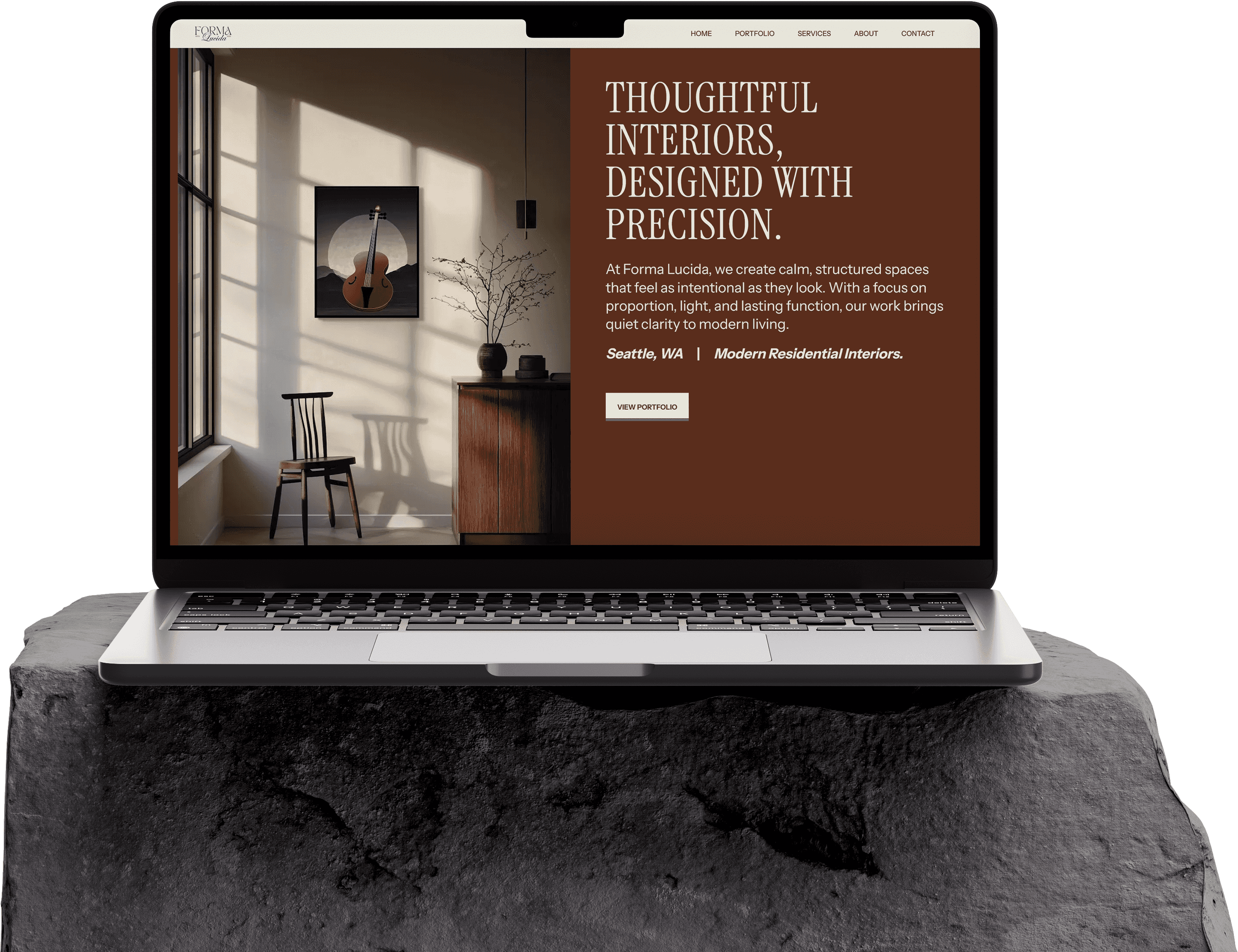 Semi custom website themes mockup 