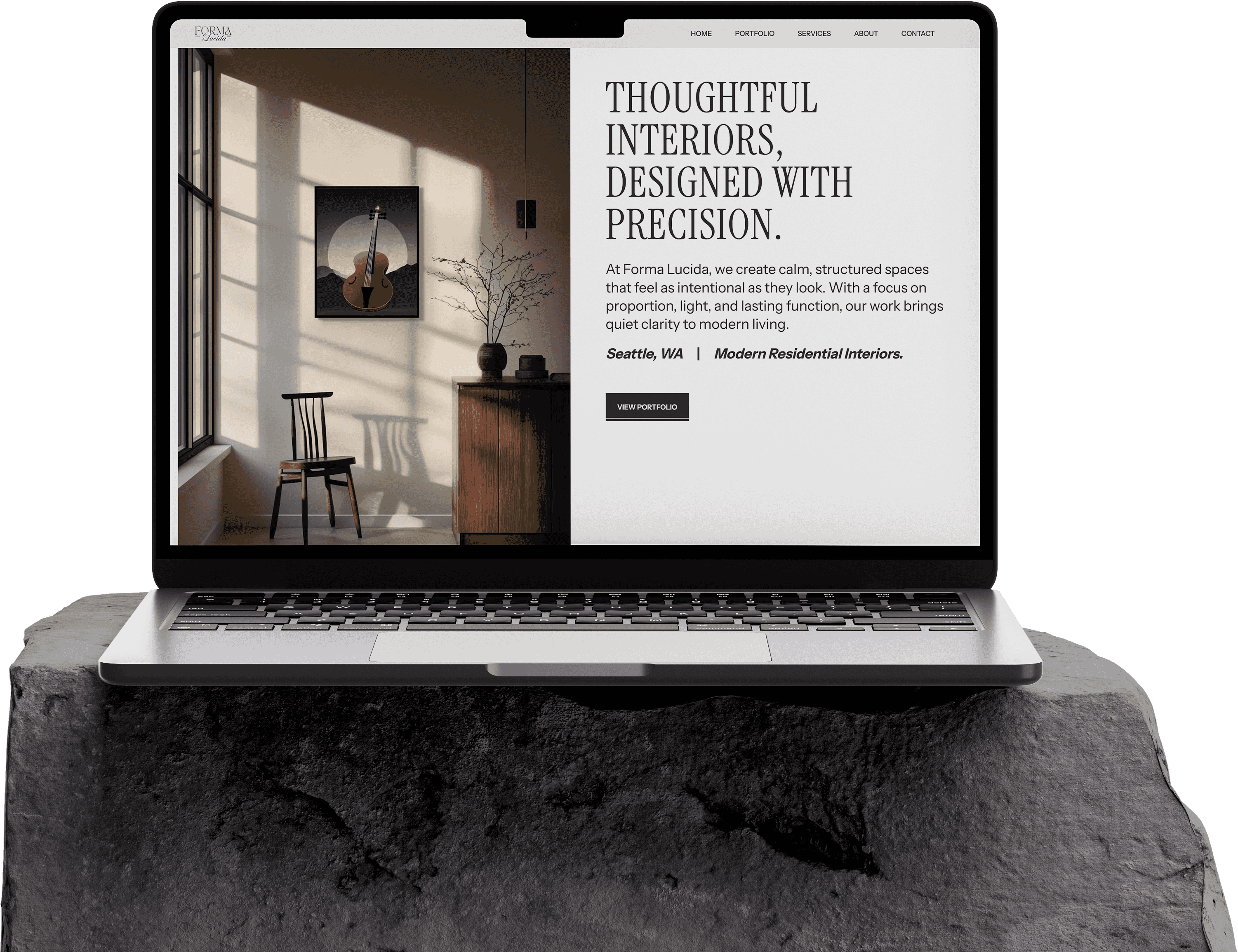 Semi custom website themes mockup 