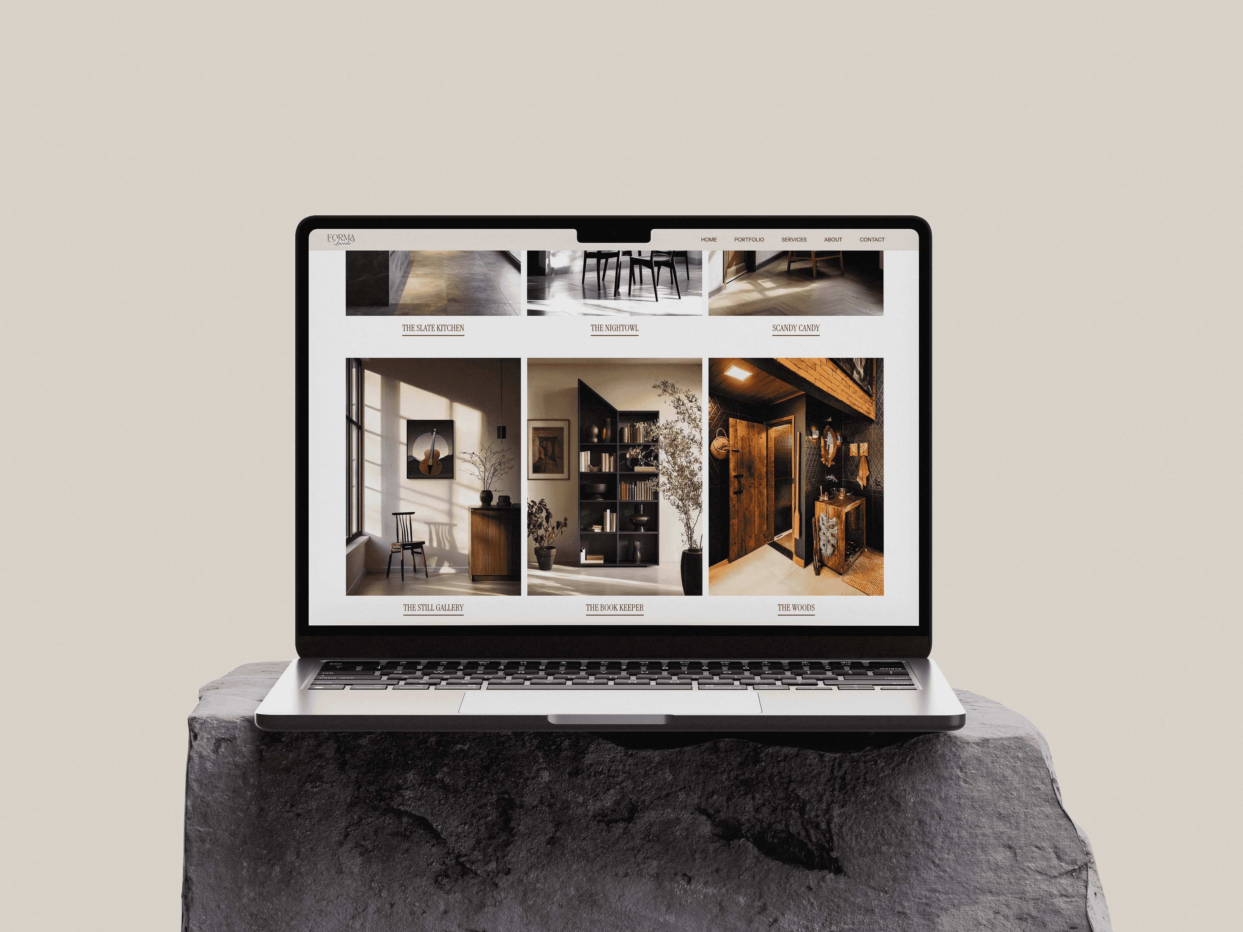 Semi custom website themes mockup 