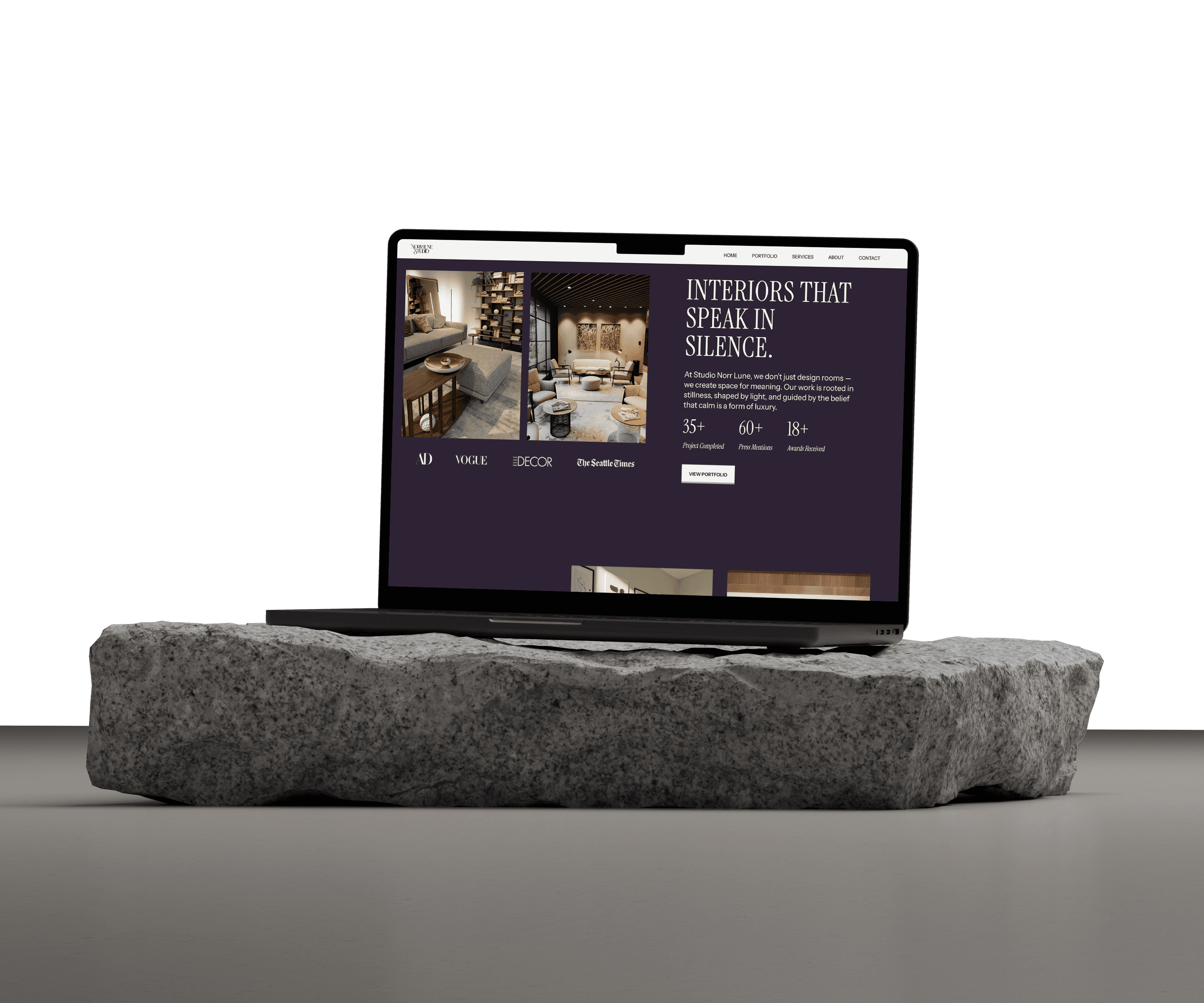 Semi custom website themes mockup 