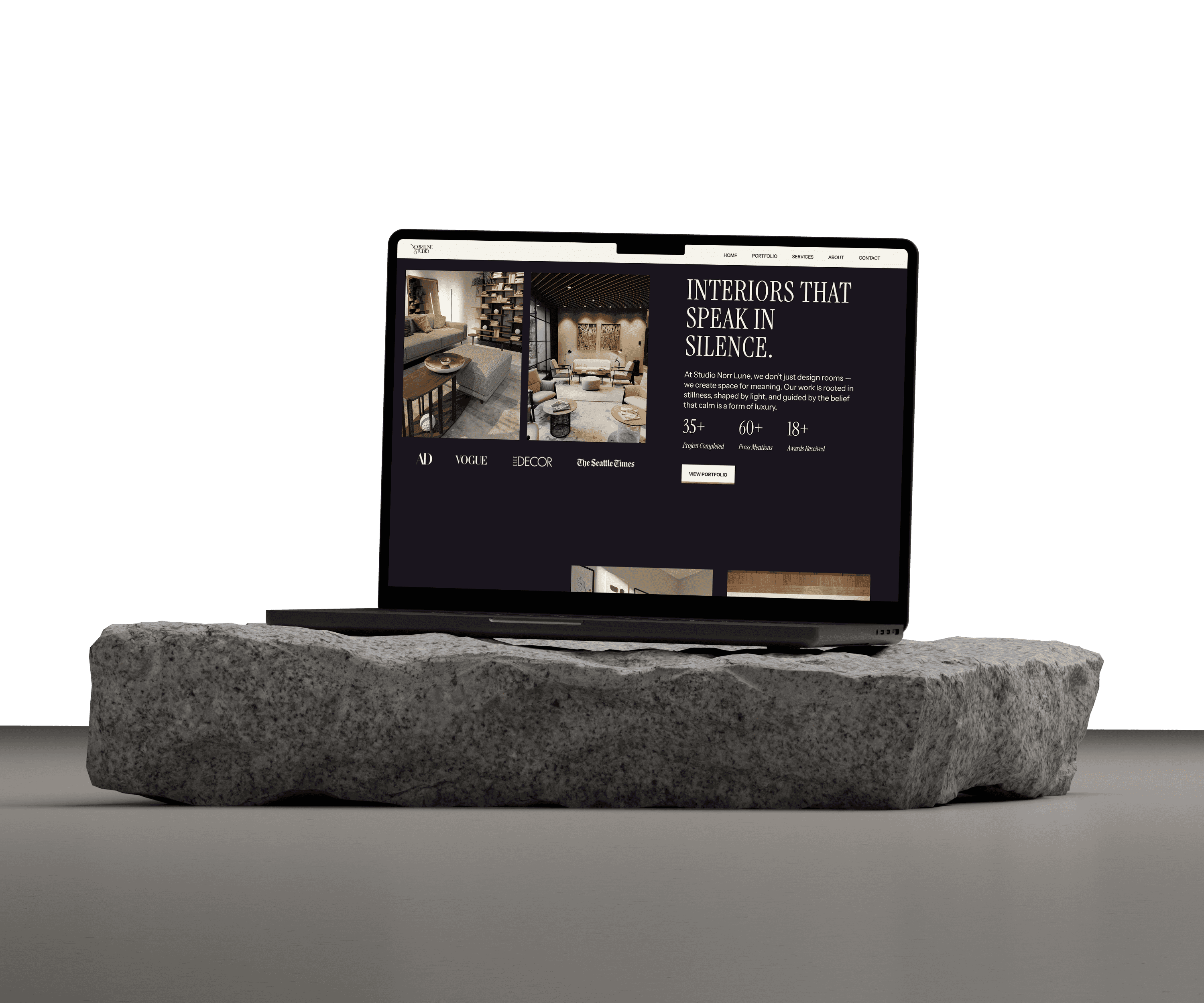 Semi custom website themes mockup 