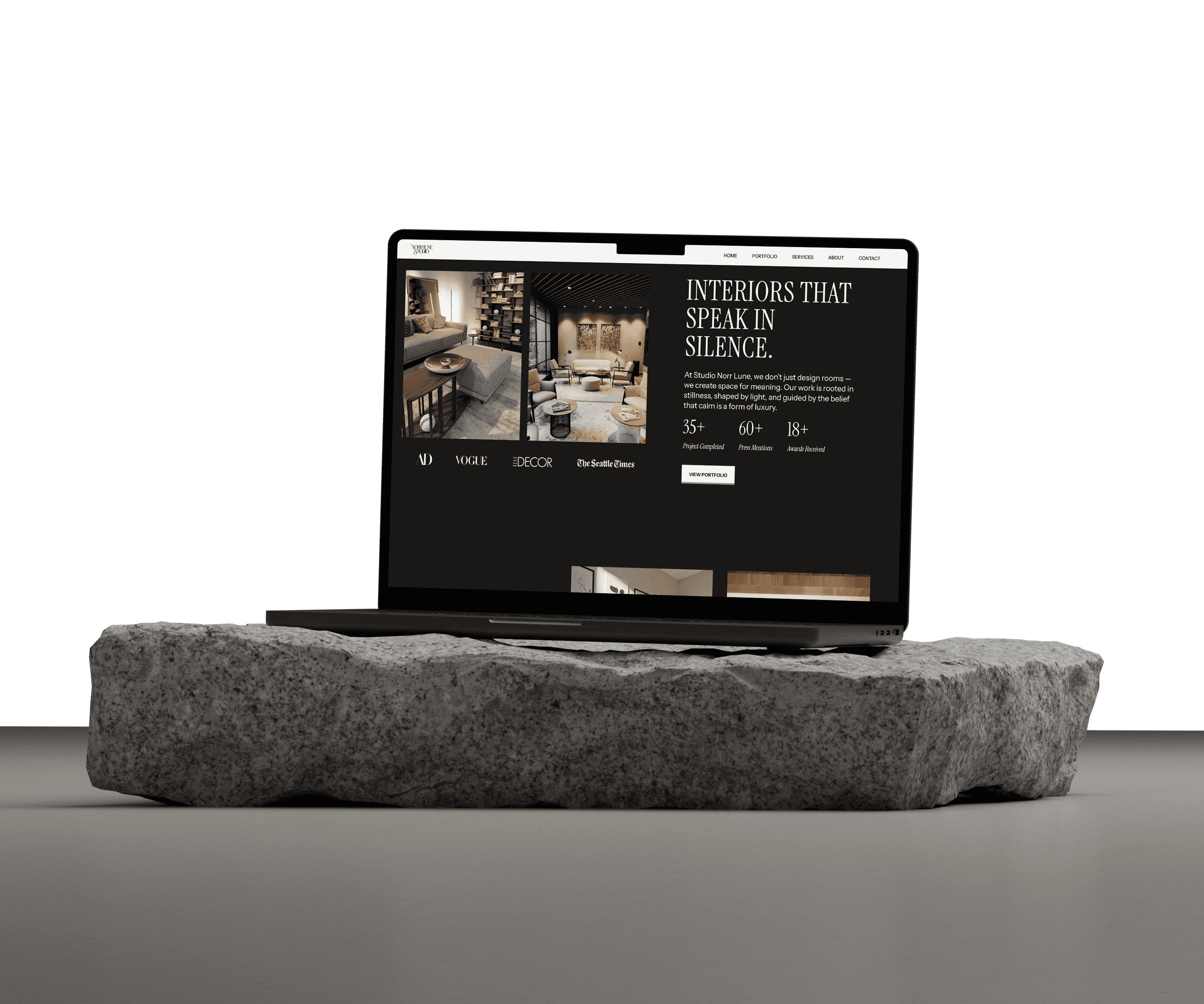 Semi custom website themes mockup 