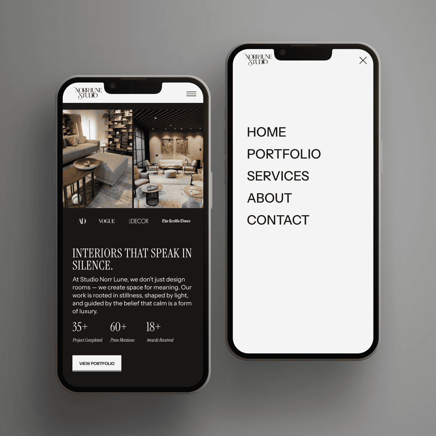 Semi custom website themes mockup 